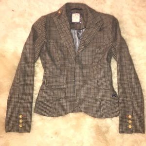 "Tommy girl" plaid blazer jacket